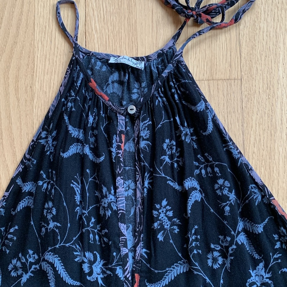 Free People Intimately Wildest Dreams Floral Shoulder Tie Mini Dress Whimsigoth - Picture 3 of 9